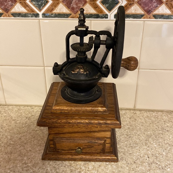 Vintage Other - Vintage Antique Coffee Grinder Wooden Drawer Collectible Farmhouse Decor